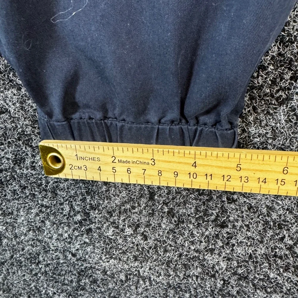 Banana Republic Mens Navy Blue Tencel Cargo Jogger Pants Size Medium Drawstring